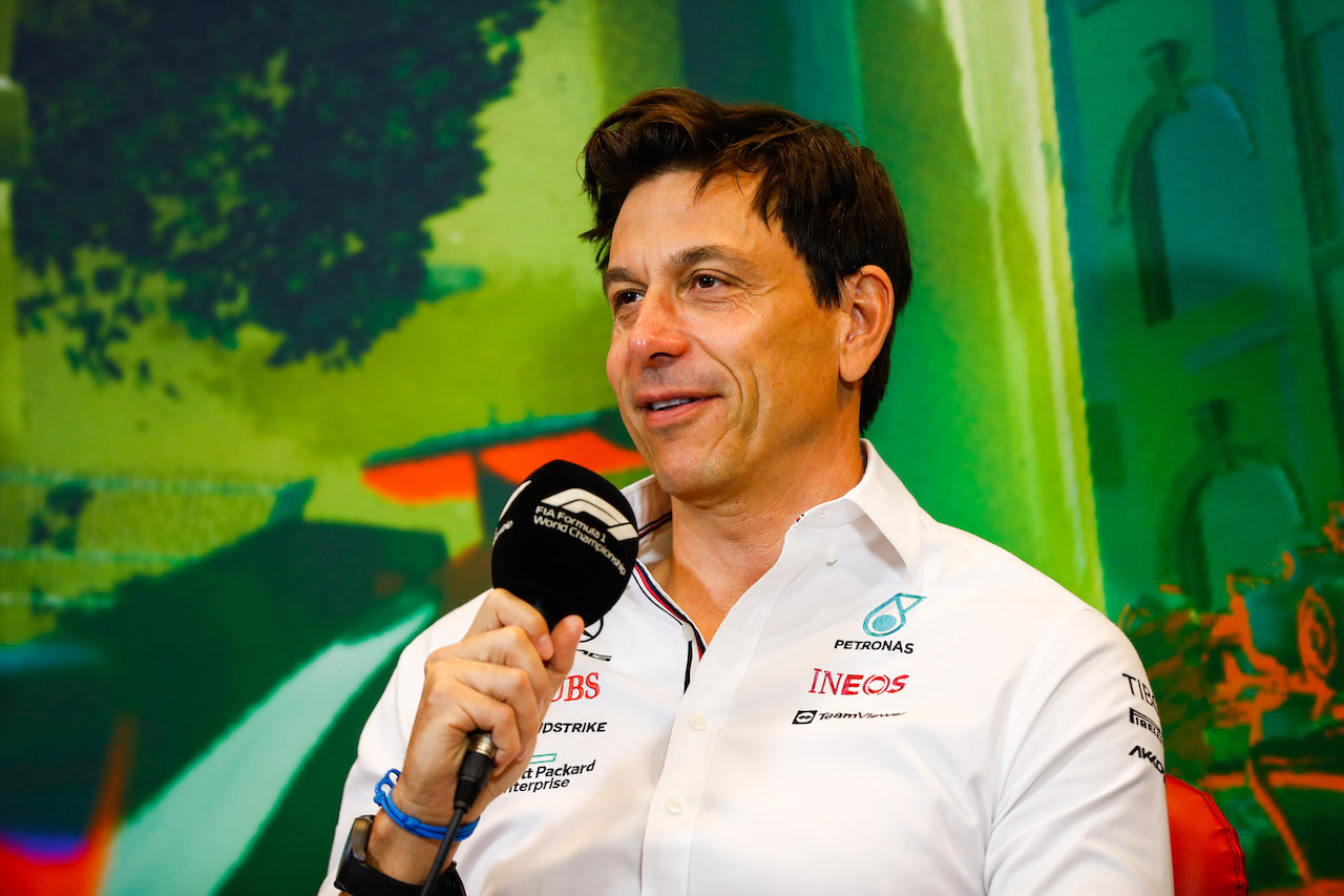 GP AZERBAIJAN, Toto Wolff (GER) Mercedes AMG F1 Shareholder e Executive Director in the FIA Press Conference.
11.06.2022. Formula 1 World Championship, Rd 8, Azerbaijan Grand Prix, Baku Street Circuit, Azerbaijan, Qualifiche Day.
- www.xpbimages.com, EMail: requests@xpbimages.com © Copyright: XPB Images
