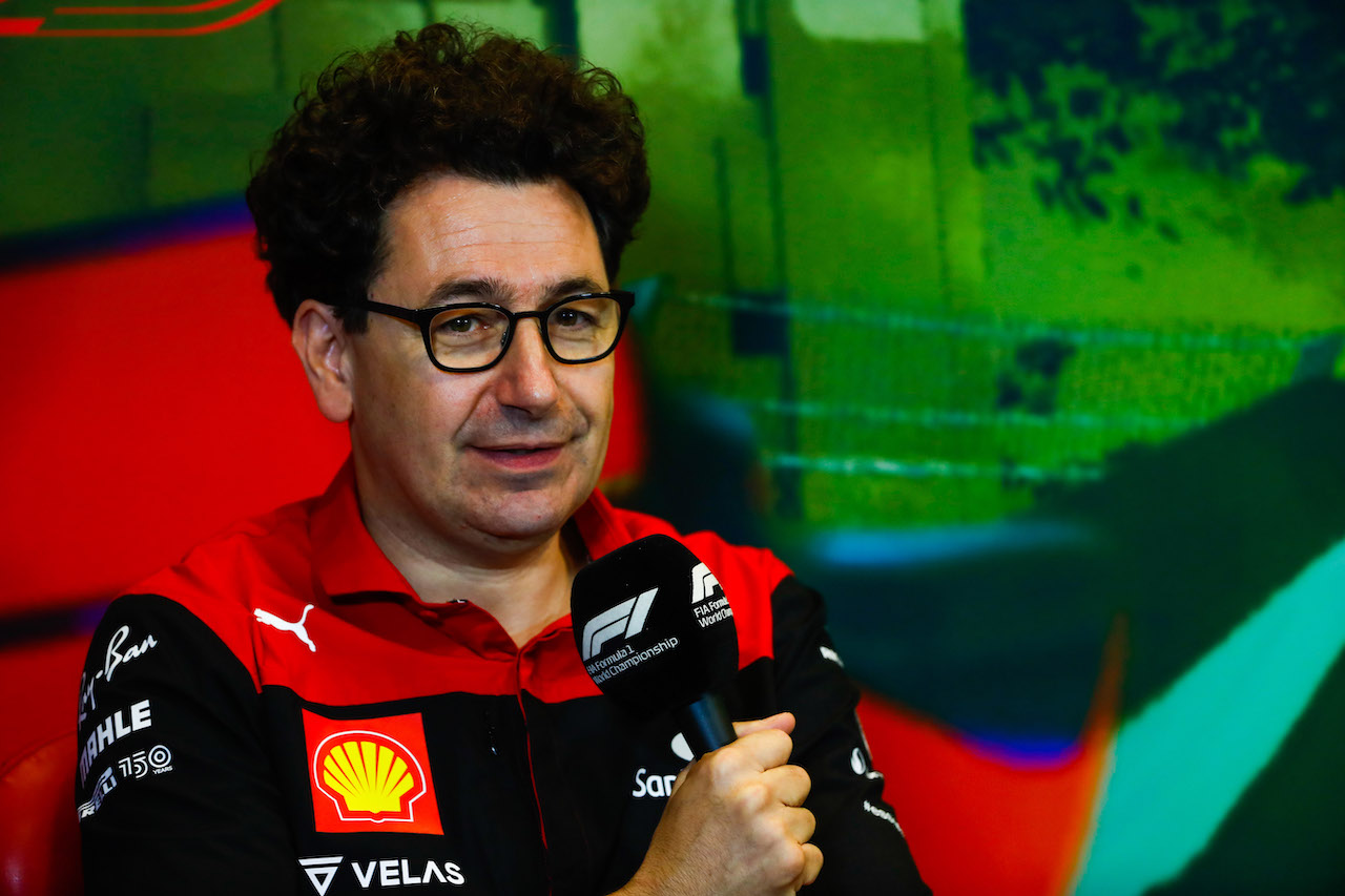 GP AZERBAIJAN, Mattia Binotto (ITA) Ferrari Team Principal in the FIA Press Conference.
11.06.2022. Formula 1 World Championship, Rd 8, Azerbaijan Grand Prix, Baku Street Circuit, Azerbaijan, Qualifiche Day.
- www.xpbimages.com, EMail: requests@xpbimages.com © Copyright: XPB Images