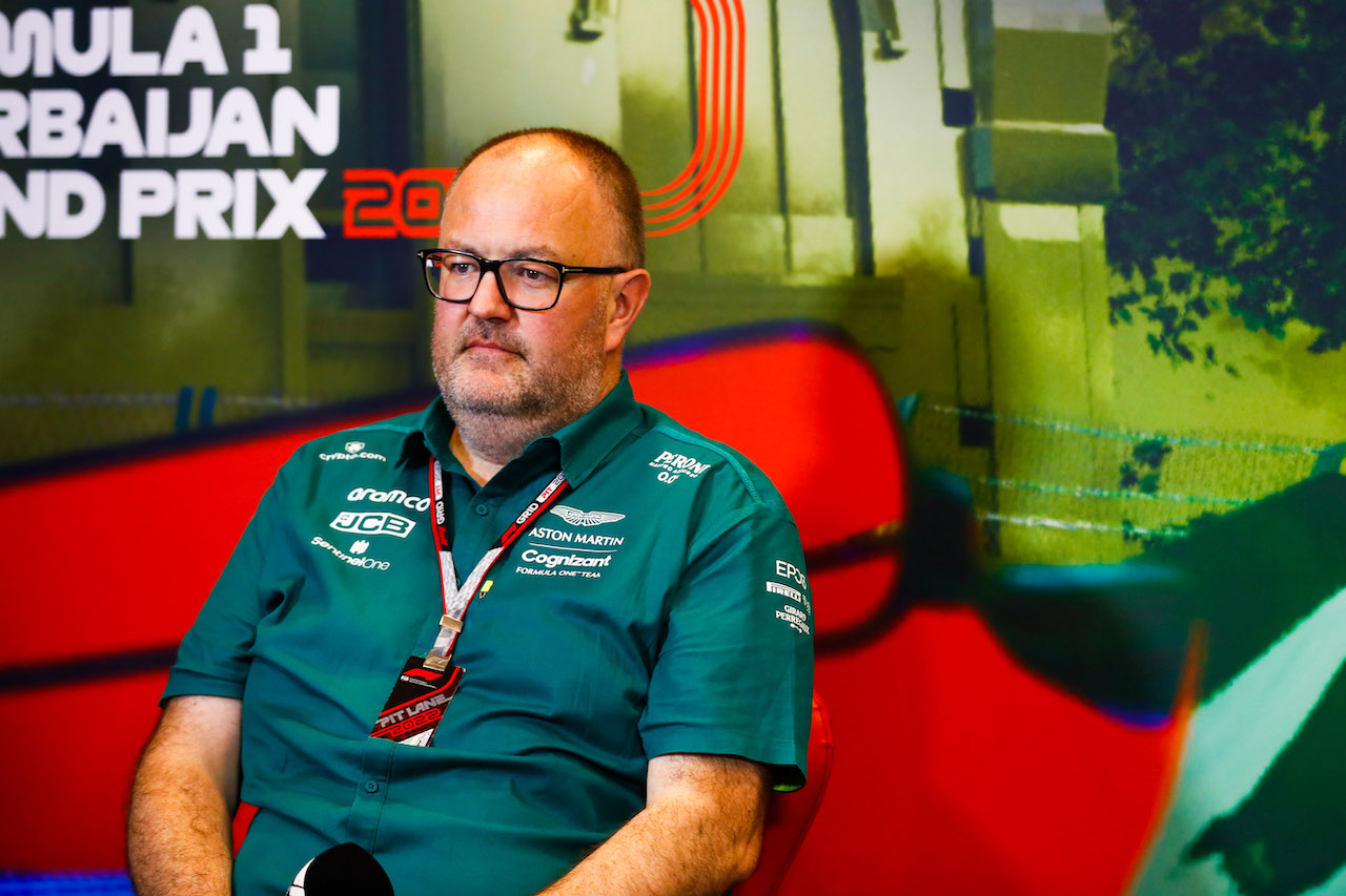 GP AZERBAIJAN, Tom McCullough (GBR) Aston Martin F1 Team Performance Director in the FIA Press Conference.
11.06.2022. Formula 1 World Championship, Rd 8, Azerbaijan Grand Prix, Baku Street Circuit, Azerbaijan, Qualifiche Day.
- www.xpbimages.com, EMail: requests@xpbimages.com © Copyright: XPB Images