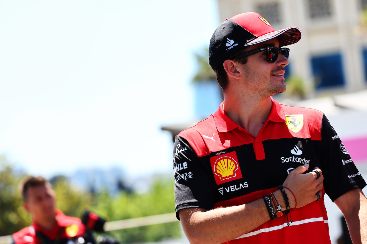 GP AZERBAIJAN, Charles Leclerc (MON) Ferrari.
11.06.2022. Formula 1 World Championship, Rd 8, Azerbaijan Grand Prix, Baku Street Circuit, Azerbaijan, Qualifiche Day.
- www.xpbimages.com, EMail: requests@xpbimages.com © Copyright: Batchelor / XPB Images