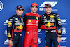 GP AZERBAIJAN, Qualifiche top three in parc ferme (L to R): Sergio Perez (MEX) Red Bull Racing, second; Charles Leclerc (MON) Ferrari, pole position; Max Verstappen (NLD) Red Bull Racing, third.
11.06.2022. Formula 1 World Championship, Rd 8, Azerbaijan Grand Prix, Baku Street Circuit, Azerbaijan, Qualifiche Day.
- www.xpbimages.com, EMail: requests@xpbimages.com © Copyright: Batchelor / XPB Images