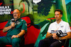 GP AZERBAIJAN, (L to R): Tom McCullough (GBR) Aston Martin F1 Team Performance Director e Guillaume Dezoteux (ITA) AlphaTauri Head Of Vehicle Performance in the FIA Press Conference.
11.06.2022. Formula 1 World Championship, Rd 8, Azerbaijan Grand Prix, Baku Street Circuit, Azerbaijan, Qualifiche Day.
- www.xpbimages.com, EMail: requests@xpbimages.com © Copyright: XPB Images