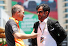 GP AZERBAIJAN, (L to R): Andreas Seidl, McLaren Managing Director with Mohammed Bin Sulayem (UAE) FIA President.
11.06.2022. Formula 1 World Championship, Rd 8, Azerbaijan Grand Prix, Baku Street Circuit, Azerbaijan, Qualifiche Day.
 - www.xpbimages.com, EMail: requests@xpbimages.com © Copyright: Coates / XPB Images