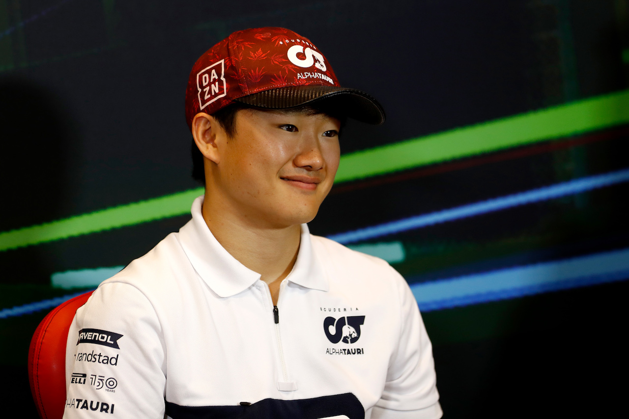 GP AZERBAIJAN, Yuki Tsunoda (JPN) AlphaTauri in the FIA Press Conference.
10.06.2022. Formula 1 World Championship, Rd 8, Azerbaijan Grand Prix, Baku Street Circuit, Azerbaijan, Practice Day.
- www.xpbimages.com, EMail: requests@xpbimages.com © Copyright: XPB Images