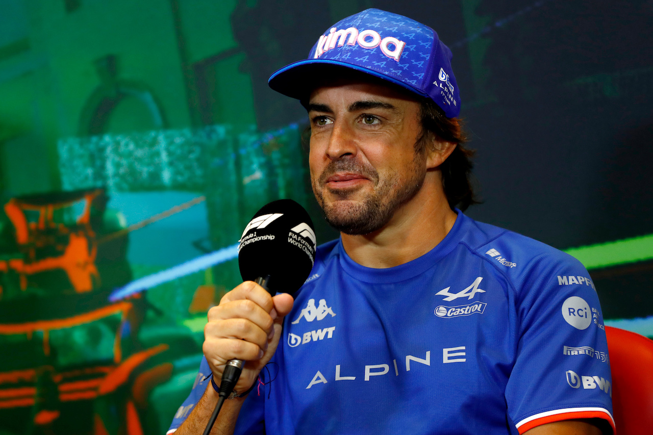 GP AZERBAIJAN, Fernando Alonso (ESP) Alpine F1 Team in the FIA Press Conference.
10.06.2022. Formula 1 World Championship, Rd 8, Azerbaijan Grand Prix, Baku Street Circuit, Azerbaijan, Practice Day.
- www.xpbimages.com, EMail: requests@xpbimages.com © Copyright: XPB Images