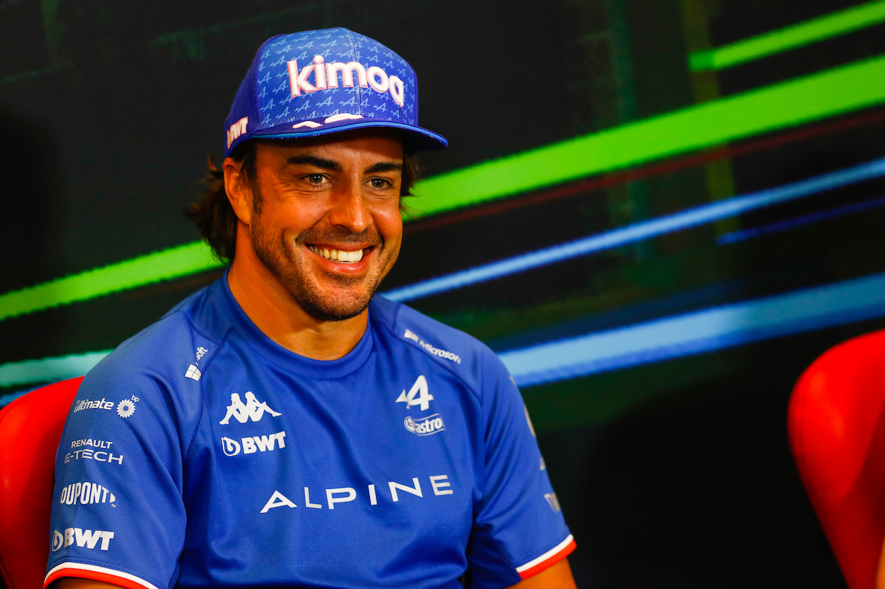 GP AZERBAIJAN, Fernando Alonso (ESP) Alpine F1 Team in the FIA Press Conference.
10.06.2022. Formula 1 World Championship, Rd 8, Azerbaijan Grand Prix, Baku Street Circuit, Azerbaijan, Practice Day.
- www.xpbimages.com, EMail: requests@xpbimages.com © Copyright: XPB Images