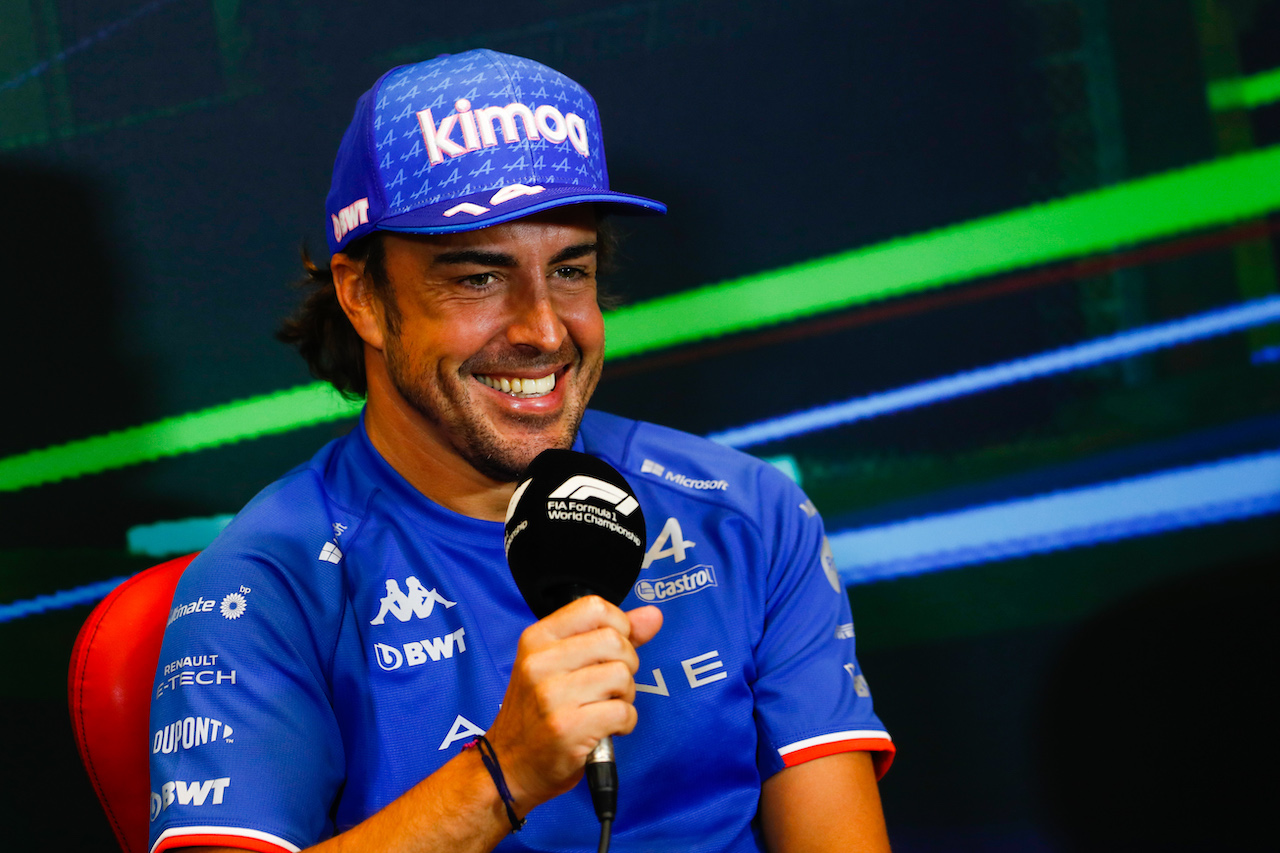 GP AZERBAIJAN, Fernando Alonso (ESP) Alpine F1 Team in the FIA Press Conference.
10.06.2022. Formula 1 World Championship, Rd 8, Azerbaijan Grand Prix, Baku Street Circuit, Azerbaijan, Practice Day.
- www.xpbimages.com, EMail: requests@xpbimages.com © Copyright: XPB Images