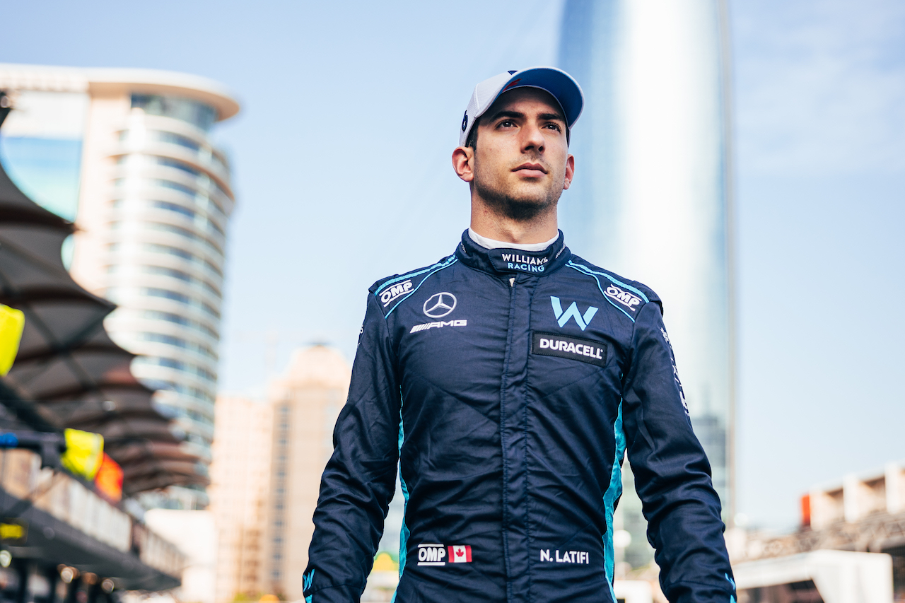 GP AZERBAIJAN, Nicholas Latifi (CDN) Williams Racing.
10.06.2022. Formula 1 World Championship, Rd 8, Azerbaijan Grand Prix, Baku Street Circuit, Azerbaijan, Practice Day.
- www.xpbimages.com, EMail: requests@xpbimages.com © Copyright: Bearne / XPB Images
