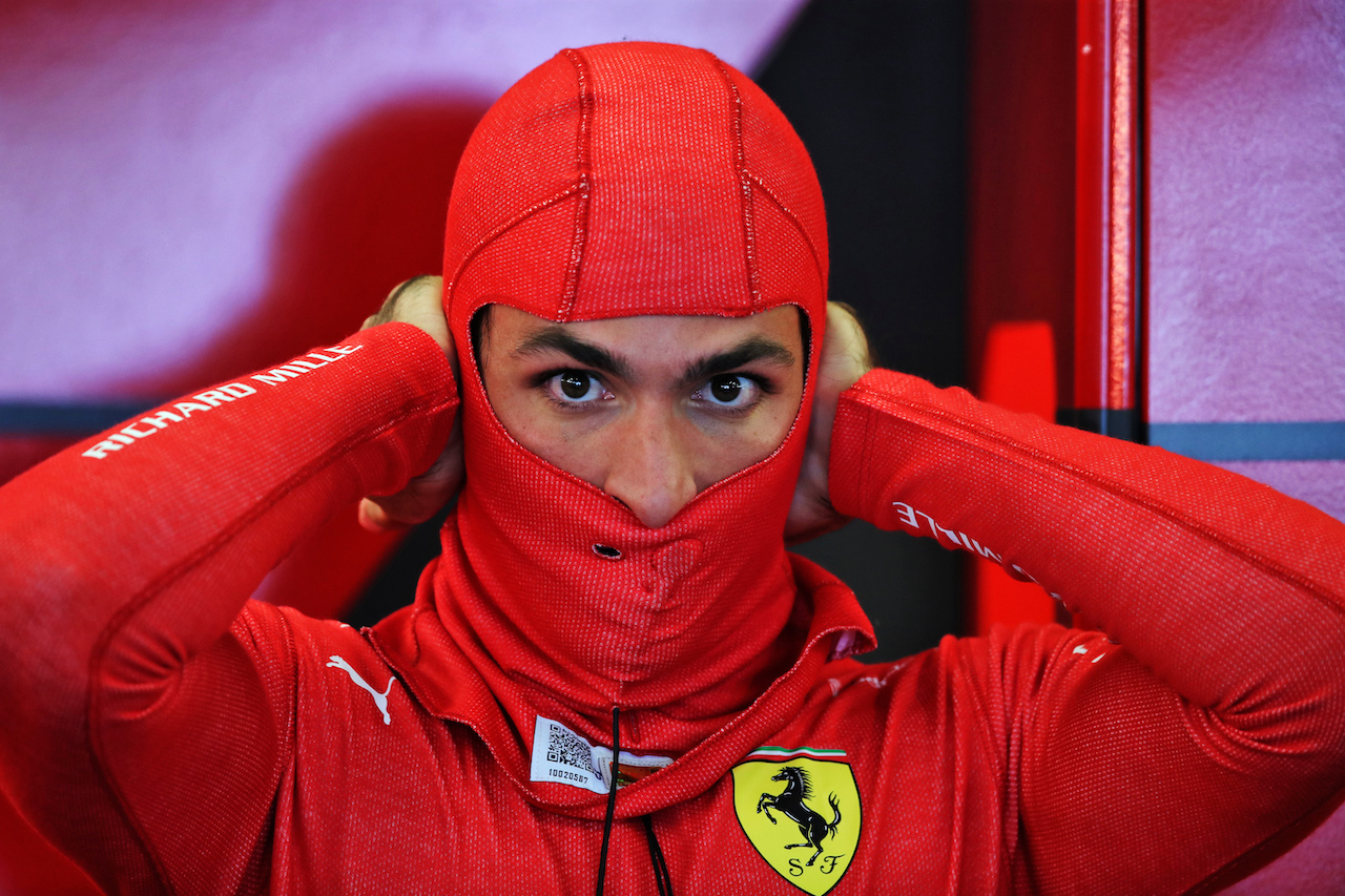 GP AZERBAIJAN, Carlos Sainz Jr (ESP) Ferrari.
10.06.2022. Formula 1 World Championship, Rd 8, Azerbaijan Grand Prix, Baku Street Circuit, Azerbaijan, Practice Day.
 - www.xpbimages.com, EMail: requests@xpbimages.com © Copyright: Coates / XPB Images