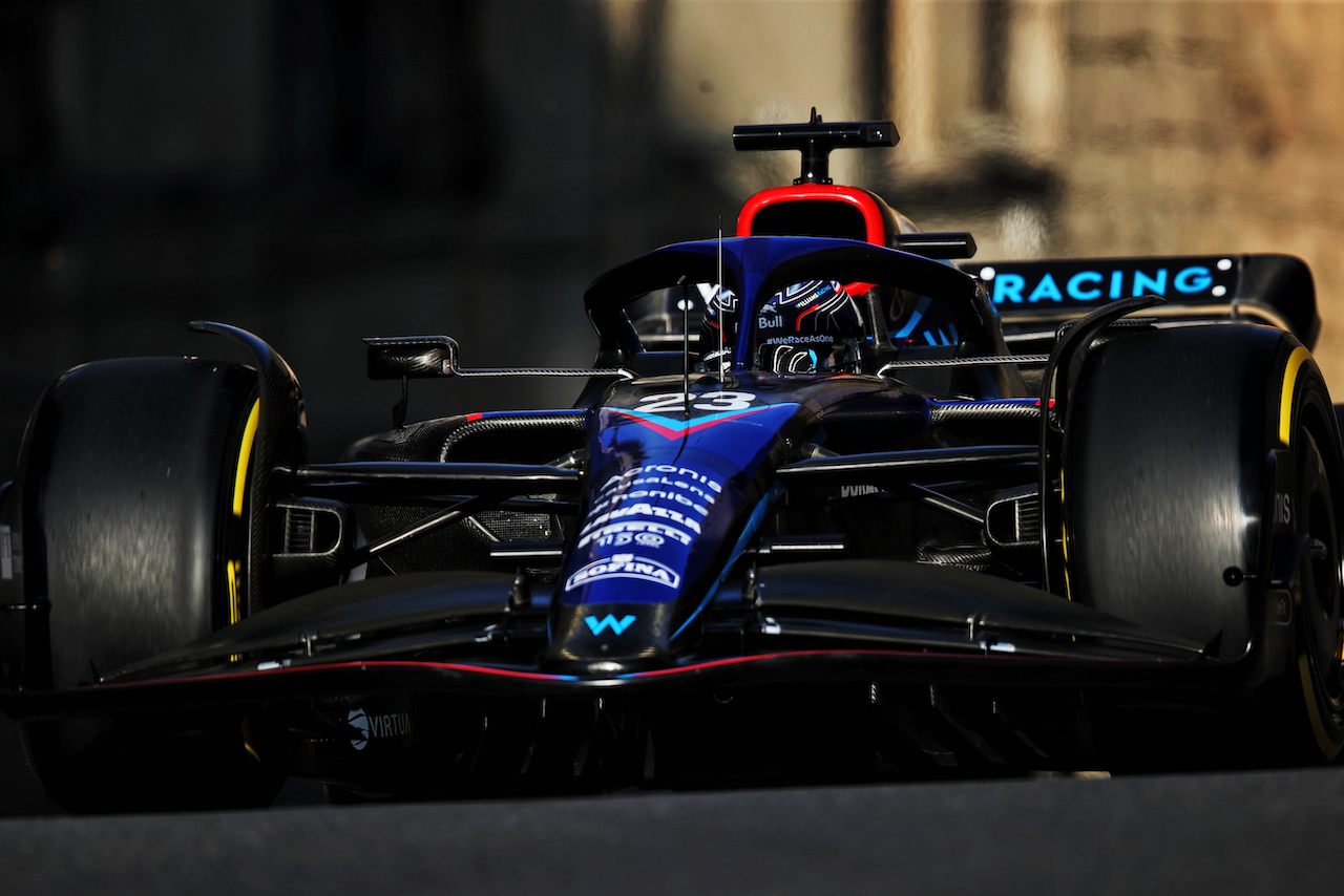 GP AZERBAIJAN, Alexander Albon (THA) Williams Racing FW44.
10.06.2022. Formula 1 World Championship, Rd 8, Azerbaijan Grand Prix, Baku Street Circuit, Azerbaijan, Practice Day.
 - www.xpbimages.com, EMail: requests@xpbimages.com © Copyright: Coates / XPB Images