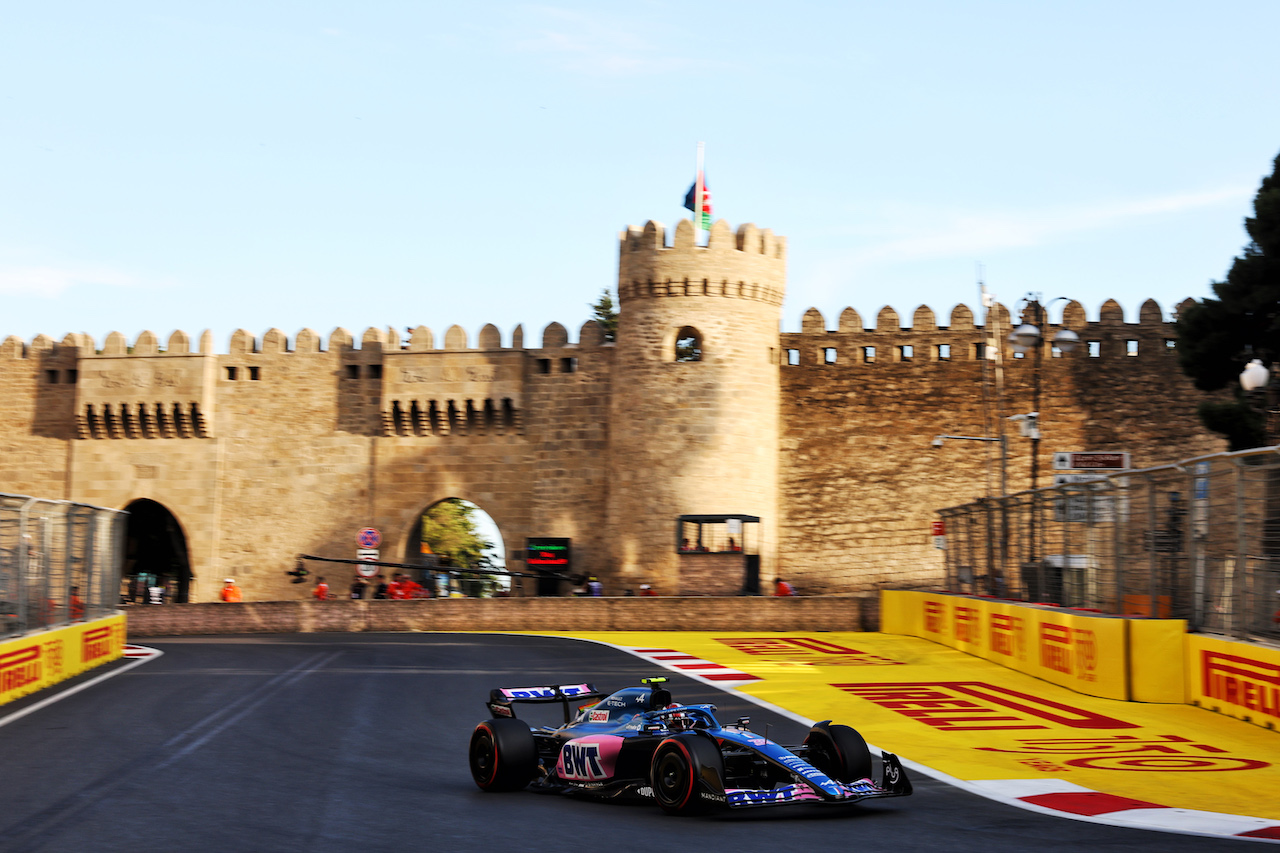 GP AZERBAIJAN, Esteban Ocon (FRA) Alpine F1 Team A522.
10.06.2022. Formula 1 World Championship, Rd 8, Azerbaijan Grand Prix, Baku Street Circuit, Azerbaijan, Practice Day.
- www.xpbimages.com, EMail: requests@xpbimages.com © Copyright: Bearne / XPB Images