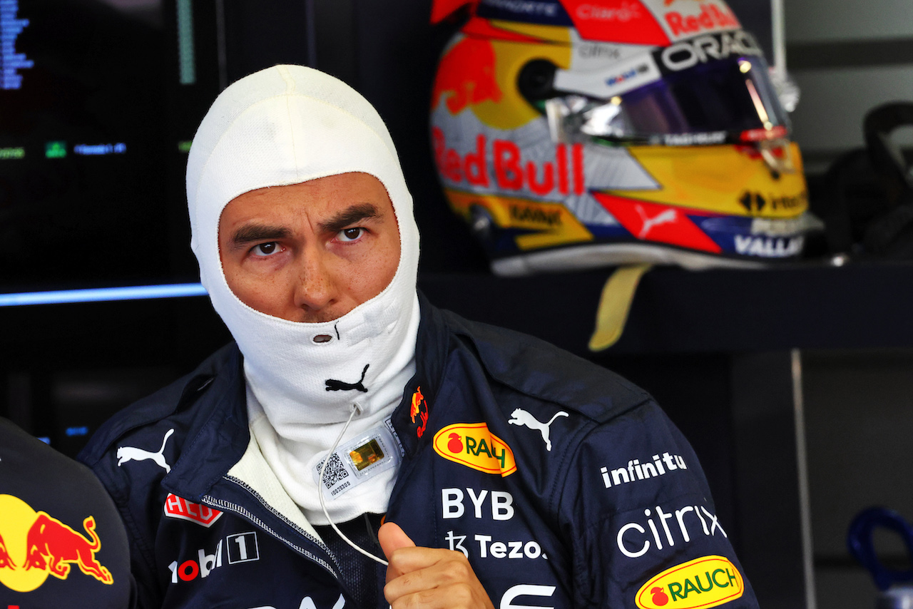 GP AZERBAIJAN, Sergio Perez (MEX) Red Bull Racing.
10.06.2022. Formula 1 World Championship, Rd 8, Azerbaijan Grand Prix, Baku Street Circuit, Azerbaijan, Practice Day.
- www.xpbimages.com, EMail: requests@xpbimages.com © Copyright: Batchelor / XPB Images