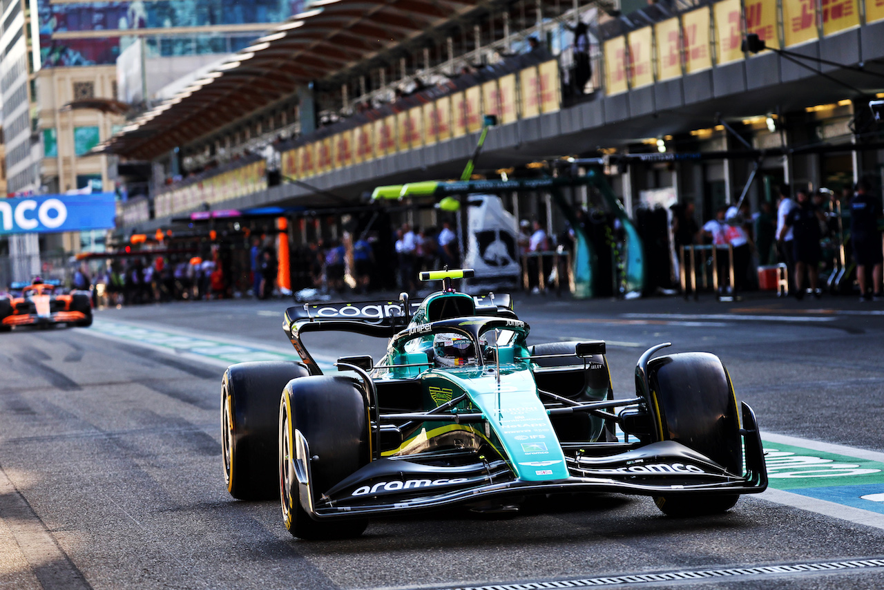 GP AZERBAIJAN, Sebastian Vettel (GER) Aston Martin F1 Team AMR22.
10.06.2022. Formula 1 World Championship, Rd 8, Azerbaijan Grand Prix, Baku Street Circuit, Azerbaijan, Practice Day.
- www.xpbimages.com, EMail: requests@xpbimages.com © Copyright: Batchelor / XPB Images