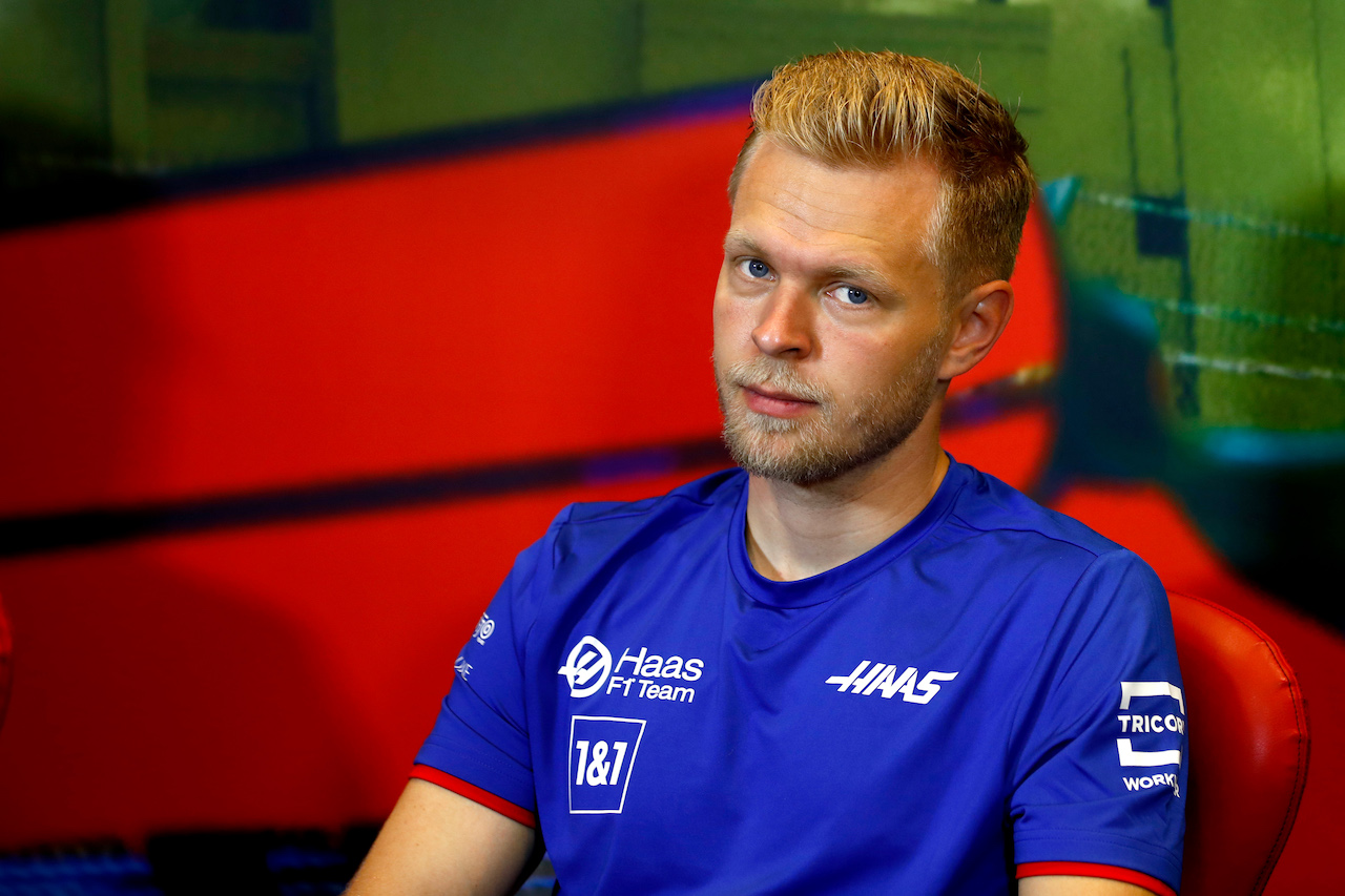 GP AZERBAIJAN, Kevin Magnussen (DEN) Haas F1 Team in the FIA Press Conference.
10.06.2022. Formula 1 World Championship, Rd 8, Azerbaijan Grand Prix, Baku Street Circuit, Azerbaijan, Practice Day.
- www.xpbimages.com, EMail: requests@xpbimages.com © Copyright: XPB Images