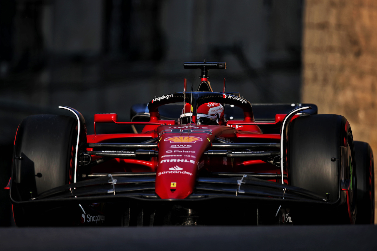 GP AZERBAIJAN, Charles Leclerc (MON) Ferrari F1-75.
10.06.2022. Formula 1 World Championship, Rd 8, Azerbaijan Grand Prix, Baku Street Circuit, Azerbaijan, Practice Day.
 - www.xpbimages.com, EMail: requests@xpbimages.com © Copyright: Coates / XPB Images