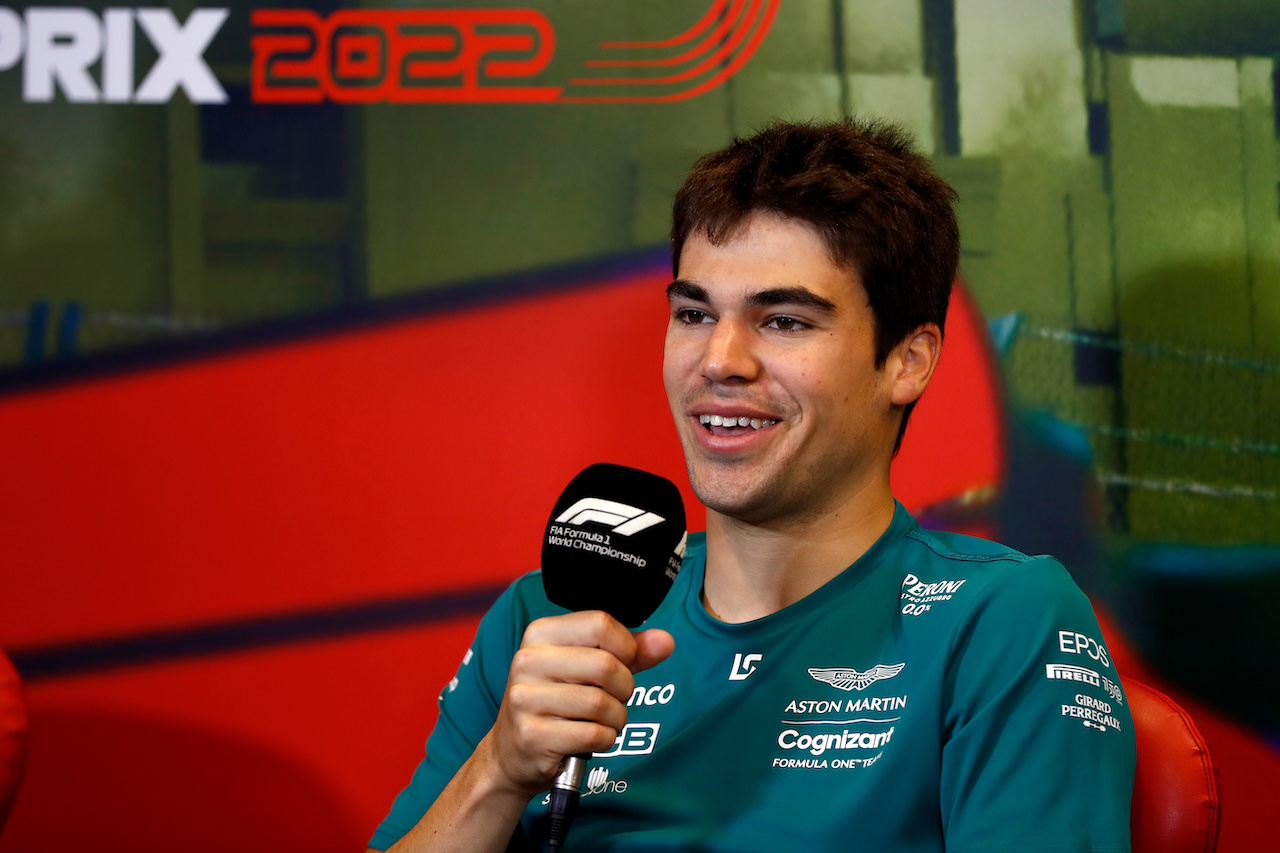 GP AZERBAIJAN, Lance Stroll (CDN) Aston Martin F1 Team in the FIA Press Conference.
10.06.2022. Formula 1 World Championship, Rd 8, Azerbaijan Grand Prix, Baku Street Circuit, Azerbaijan, Practice Day.
- www.xpbimages.com, EMail: requests@xpbimages.com © Copyright: XPB Images