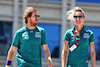 GP AZERBAIJAN, (L to R): Sebastian Vettel (GER) Aston Martin F1 Team with Britta Roeske (AUT) Aston Martin F1 Team Public Relations Manager.
10.06.2022. Formula 1 World Championship, Rd 8, Azerbaijan Grand Prix, Baku Street Circuit, Azerbaijan, Practice Day.
- www.xpbimages.com, EMail: requests@xpbimages.com © Copyright: Bearne / XPB Images