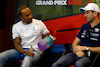 GP AZERBAIJAN, (L to R): Lewis Hamilton (GBR) Mercedes AMG F1 e Nicholas Latifi (CDN) Williams Racing in the FIA Press Conference.
10.06.2022. Formula 1 World Championship, Rd 8, Azerbaijan Grand Prix, Baku Street Circuit, Azerbaijan, Practice Day.
- www.xpbimages.com, EMail: requests@xpbimages.com © Copyright: XPB Images