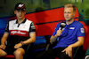 GP AZERBAIJAN, (L to R): Guanyu Zhou (CHN) Alfa Romeo F1 Team e Kevin Magnussen (DEN) Haas F1 Team in the FIA Press Conference.
10.06.2022. Formula 1 World Championship, Rd 8, Azerbaijan Grand Prix, Baku Street Circuit, Azerbaijan, Practice Day.
- www.xpbimages.com, EMail: requests@xpbimages.com © Copyright: XPB Images