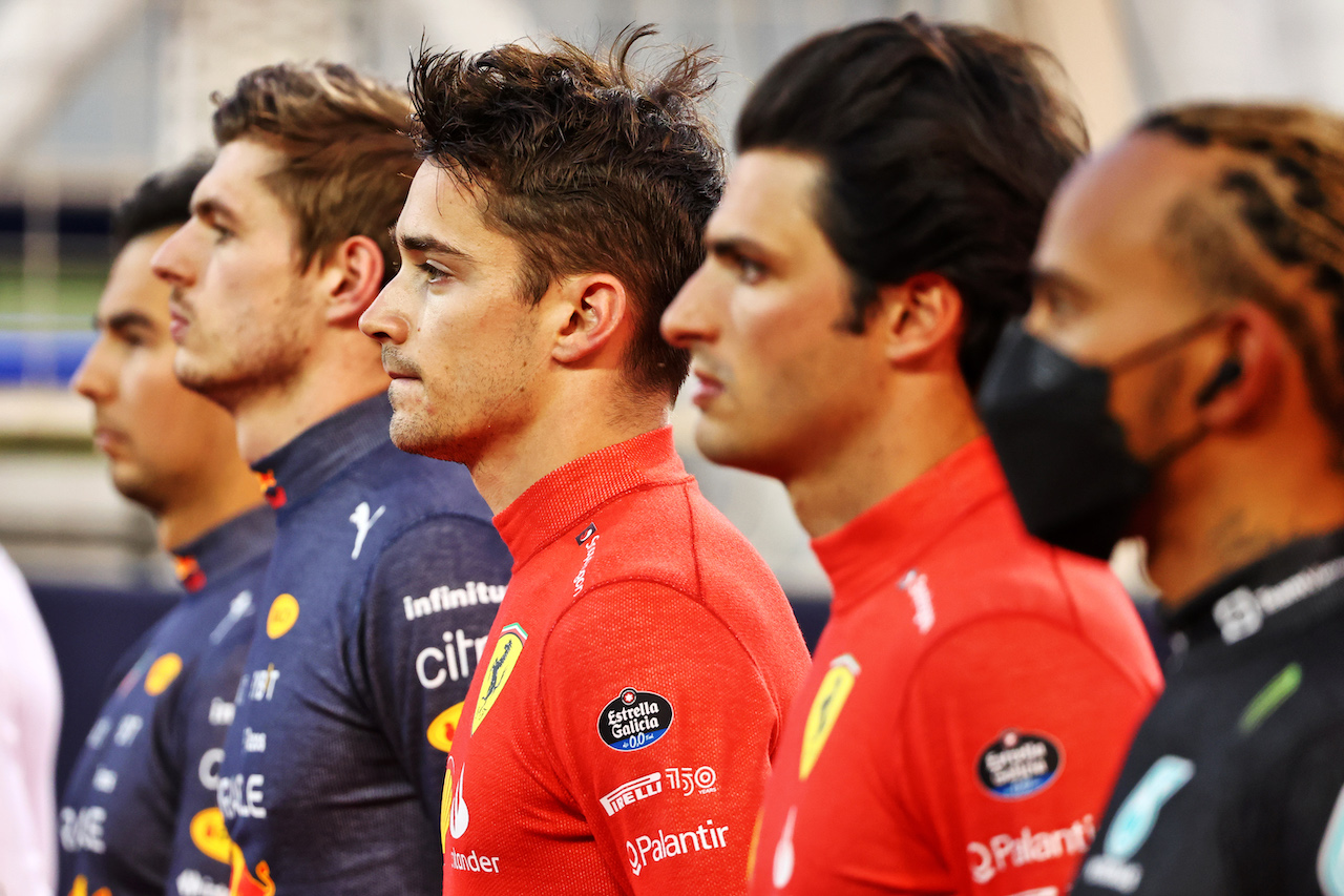 GP BAHRAIN, Charles Leclerc (MON) Ferrari on the grid.
20.03.2022. Formula 1 World Championship, Rd 1, Bahrain Grand Prix, Sakhir, Bahrain, Gara Day.
- www.xpbimages.com, EMail: requests@xpbimages.com © Copyright: Batchelor / XPB Images