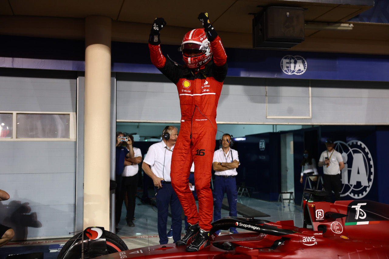 GP BAHRAIN, 1st place Charles Leclerc (MON) Ferrari.
20.03.2022. Formula 1 World Championship, Rd 1, Bahrain Grand Prix, Sakhir, Bahrain, Gara Day.
- www.xpbimages.com, EMail: requests@xpbimages.com ¬© Copyright: Batchelor / XPB Images