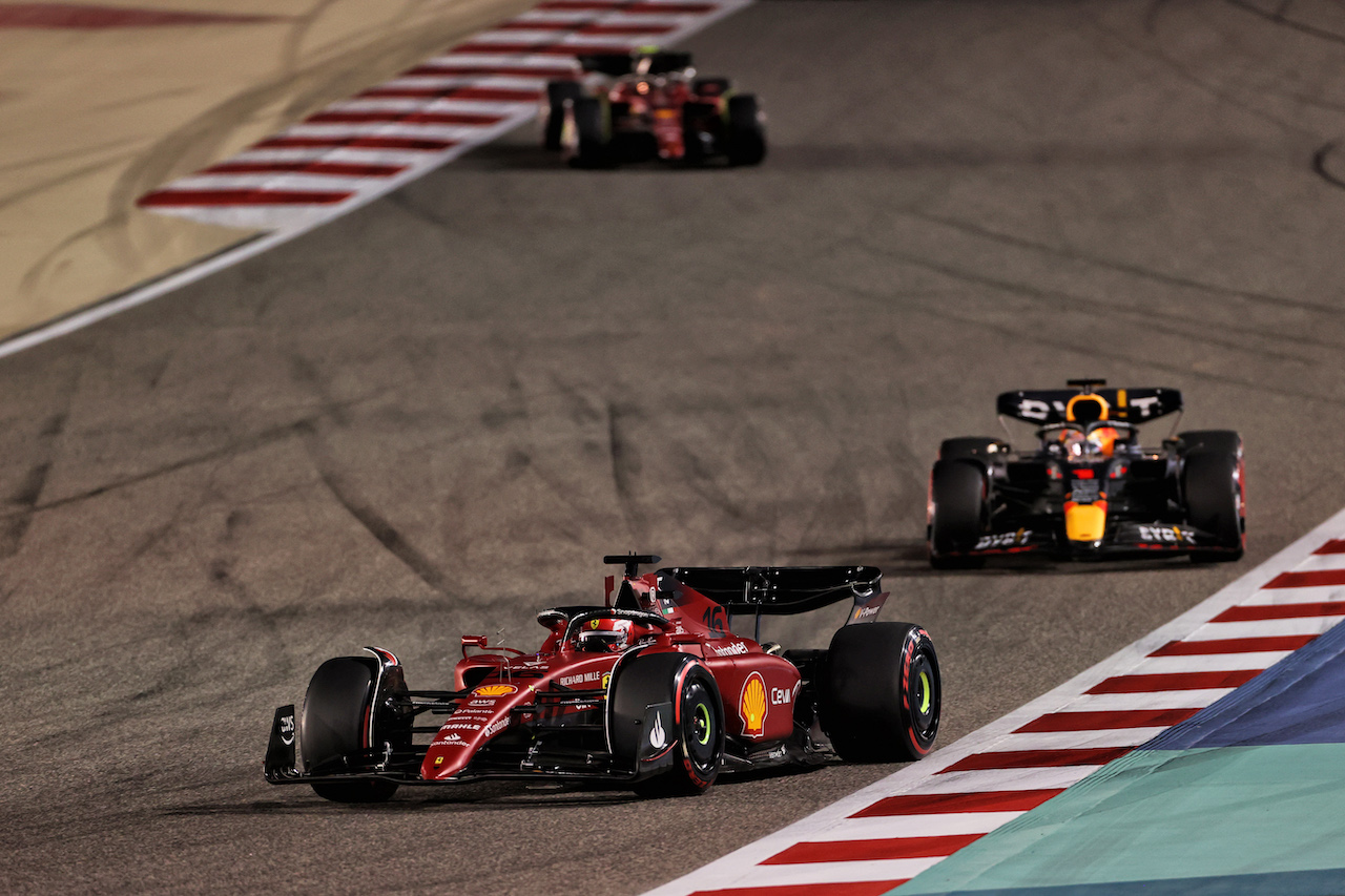 GP BAHRAIN, Charles Leclerc (MON) Ferrari F1-75.
20.03.2022. Formula 1 World Championship, Rd 1, Bahrain Grand Prix, Sakhir, Bahrain, Gara Day.
- www.xpbimages.com, EMail: requests@xpbimages.com © Copyright: Charniaux / XPB Images