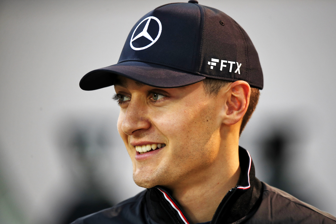 GP BAHRAIN, George Russell (GBR) Mercedes AMG F1.
17.03.2022. Formula 1 World Championship, Rd 1, Bahrain Grand Prix, Sakhir, Bahrain, Preparation Day.
 - www.xpbimages.com, EMail: requests@xpbimages.com © Copyright: Coates / XPB Images