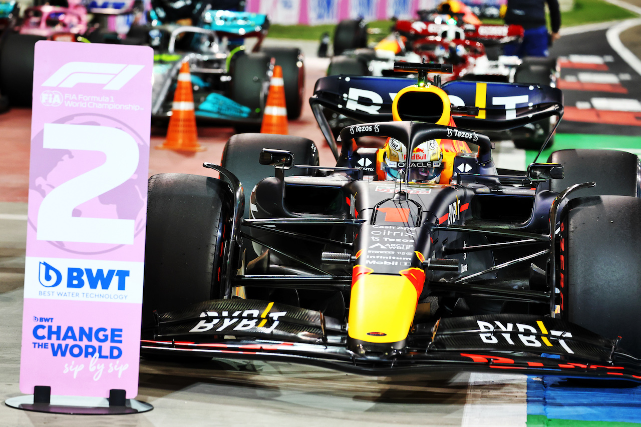 GP BAHRAIN, Second placed Max Verstappen (NLD) Red Bull Racing RB18 in qualifying parc ferme.
19.03.2022. Formula 1 World Championship, Rd 1, Bahrain Grand Prix, Sakhir, Bahrain, Qualifiche Day.
- www.xpbimages.com, EMail: requests@xpbimages.com © Copyright: Batchelor / XPB Images