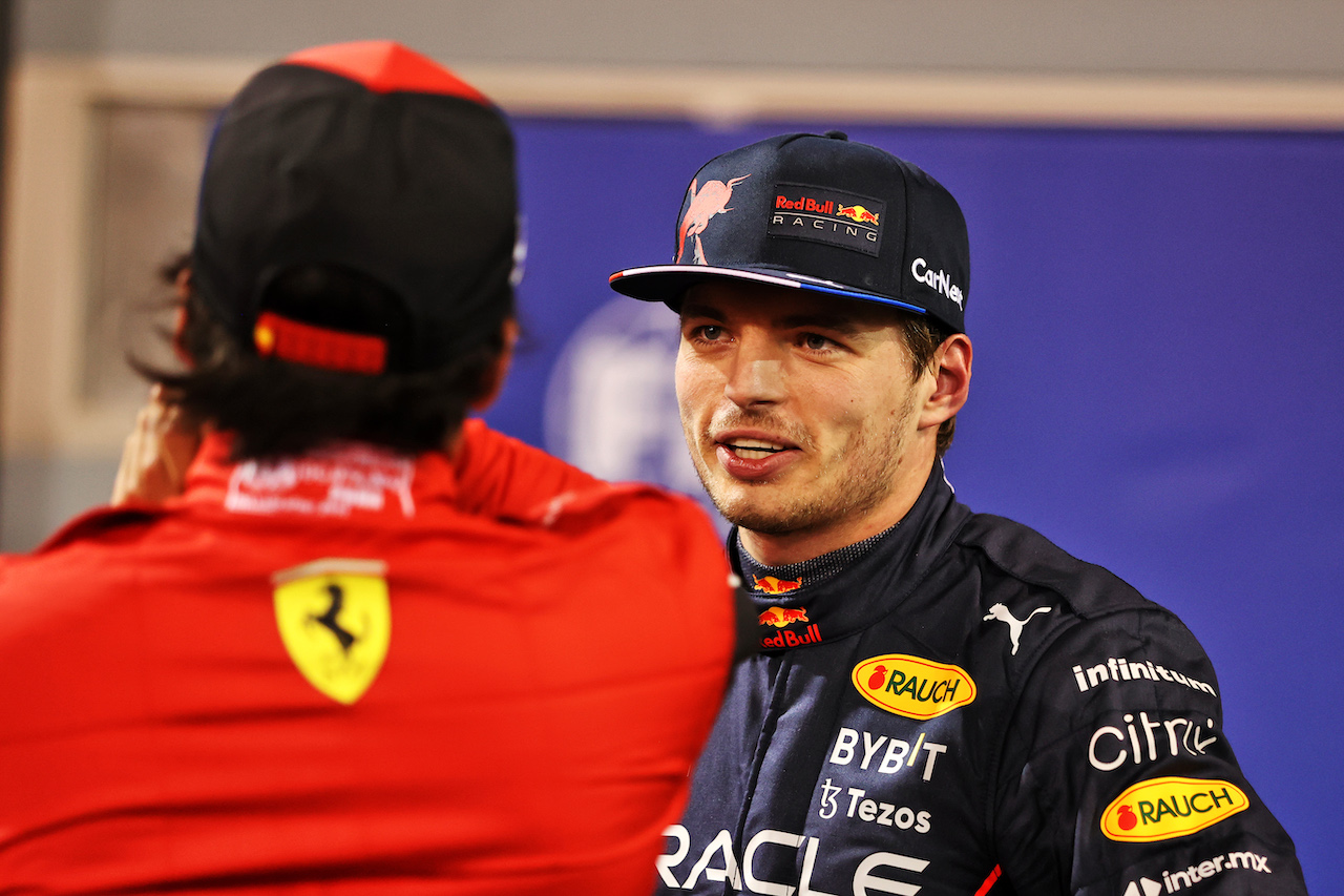 GP BAHRAIN, Max Verstappen (NLD) Red Bull Racing in qualifying parc ferme.
19.03.2022. Formula 1 World Championship, Rd 1, Bahrain Grand Prix, Sakhir, Bahrain, Qualifiche Day.
- www.xpbimages.com, EMail: requests@xpbimages.com © Copyright: Moy / XPB Images