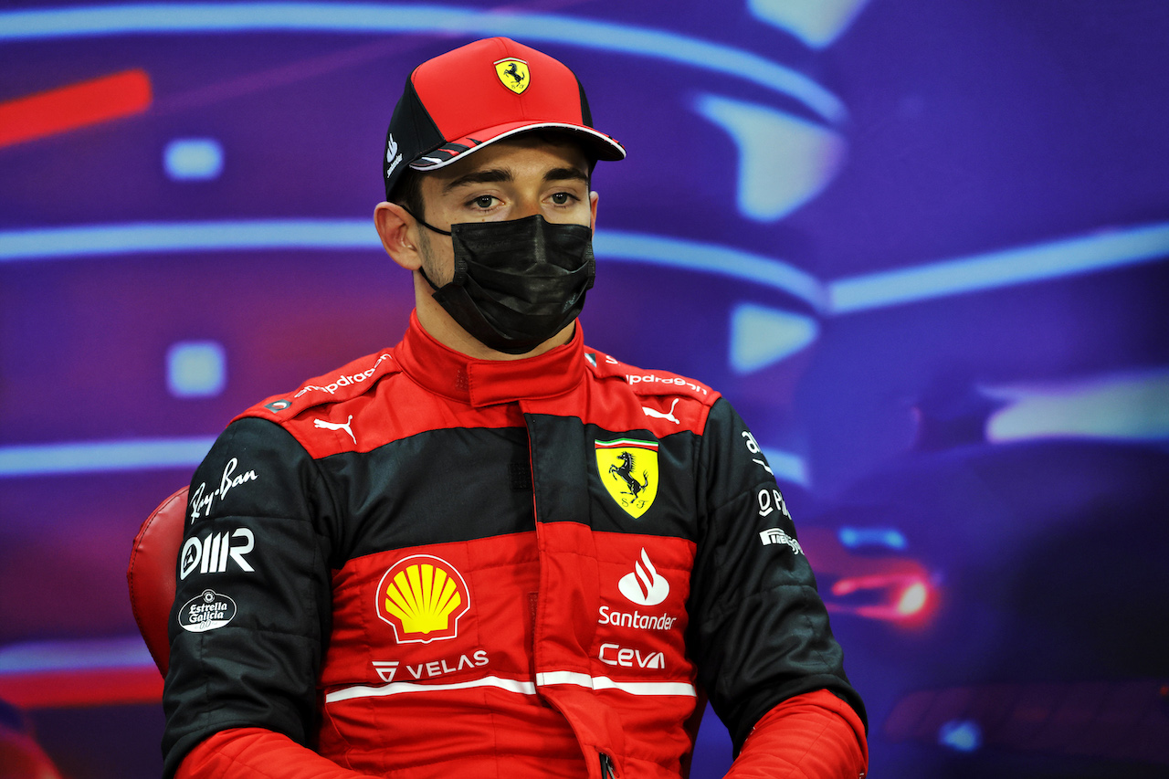 GP BAHRAIN, Charles Leclerc (MON) Ferrari in the post qualifying FIA Press Conference.
19.03.2022. Formula 1 World Championship, Rd 1, Bahrain Grand Prix, Sakhir, Bahrain, Qualifiche Day.
- www.xpbimages.com, EMail: requests@xpbimages.com © Copyright: Bearne / XPB Images