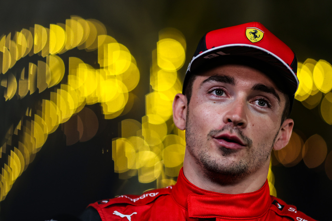 GP BAHRAIN, Charles Leclerc (FRA), Ferrari 
19.03.2022. Formula 1 World Championship, Rd 1, Bahrain Grand Prix, Sakhir, Bahrain, Qualifiche Day.
- www.xpbimages.com, EMail: requests@xpbimages.com ¬© Copyright: Charniaux / XPB Images