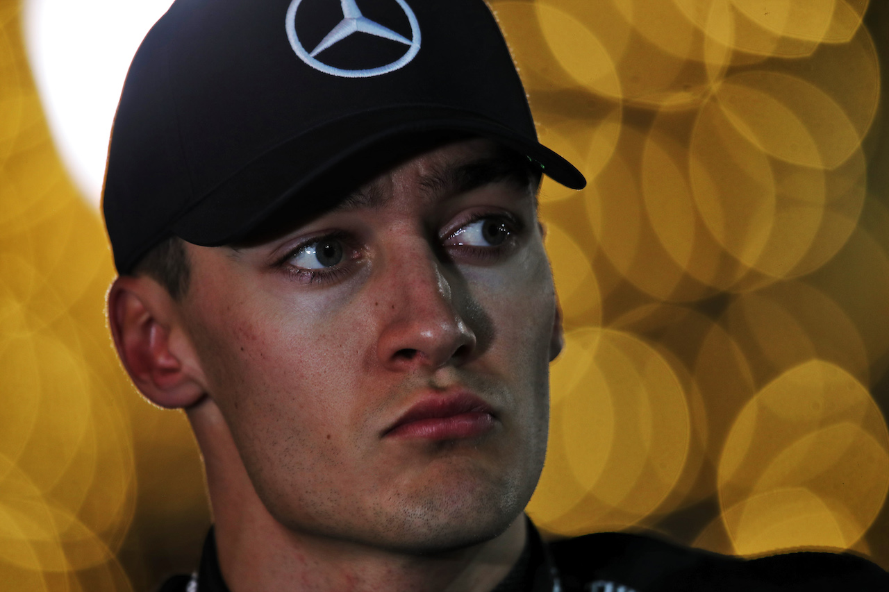 GP BAHRAIN, George Russell (GBR) Mercedes AMG F1.
19.03.2022. Formula 1 World Championship, Rd 1, Bahrain Grand Prix, Sakhir, Bahrain, Qualifiche Day.
 - www.xpbimages.com, EMail: requests@xpbimages.com © Copyright: Coates / XPB Images