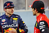 GP BAHRAIN, (L to R): Max Verstappen (NLD) Red Bull Racing with Carlos Sainz Jr (ESP) Ferrari in qualifying parc ferme.
19.03.2022. Formula 1 World Championship, Rd 1, Bahrain Grand Prix, Sakhir, Bahrain, Qualifiche Day.
- www.xpbimages.com, EMail: requests@xpbimages.com © Copyright: Batchelor / XPB Images