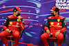 GP BAHRAIN, (L to R): Charles Leclerc (MON) Ferrari e team mate Carlos Sainz Jr (ESP) Ferrari in the post qualifying FIA Press Conference.
19.03.2022. Formula 1 World Championship, Rd 1, Bahrain Grand Prix, Sakhir, Bahrain, Qualifiche Day.
- www.xpbimages.com, EMail: requests@xpbimages.com © Copyright: Bearne / XPB Images