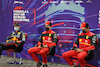 GP BAHRAIN, (L to R): Max Verstappen (NLD) Red Bull Racing; Charles Leclerc (MON) Ferrari; e Carlos Sainz Jr (ESP) Ferrari, in the post qualifying FIA Press Conference.
19.03.2022. Formula 1 World Championship, Rd 1, Bahrain Grand Prix, Sakhir, Bahrain, Qualifiche Day.
- www.xpbimages.com, EMail: requests@xpbimages.com © Copyright: Bearne / XPB Images