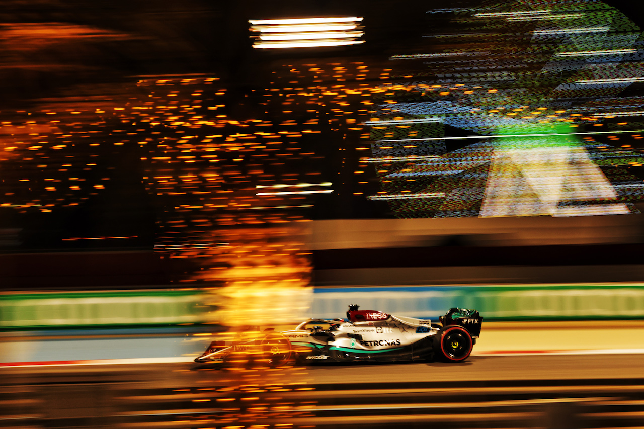 GP BAHRAIN, George Russell (GBR) Mercedes AMG F1 W13.
18.03.2022. Formula 1 World Championship, Rd 1, Bahrain Grand Prix, Sakhir, Bahrain, Practice Day
- www.xpbimages.com, EMail: requests@xpbimages.com © Copyright: Bearne / XPB Images