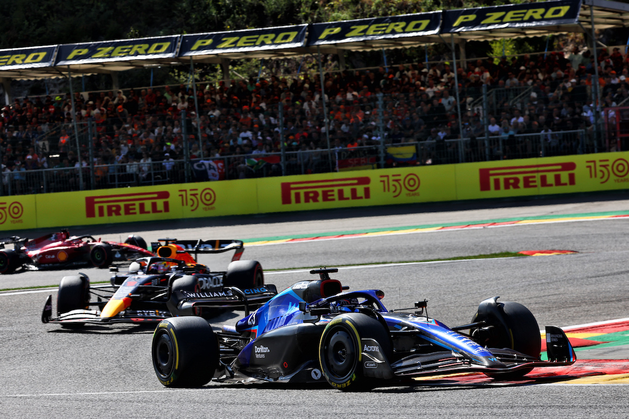 GP BELGIO, Alexander Albon (THA) Williams Racing FW44.
28.08.2022. Formula 1 World Championship, Rd 14, Belgian Grand Prix, Spa Francorchamps, Belgium, Gara Day.
- www.xpbimages.com, EMail: requests@xpbimages.com © Copyright: Batchelor / XPB Images