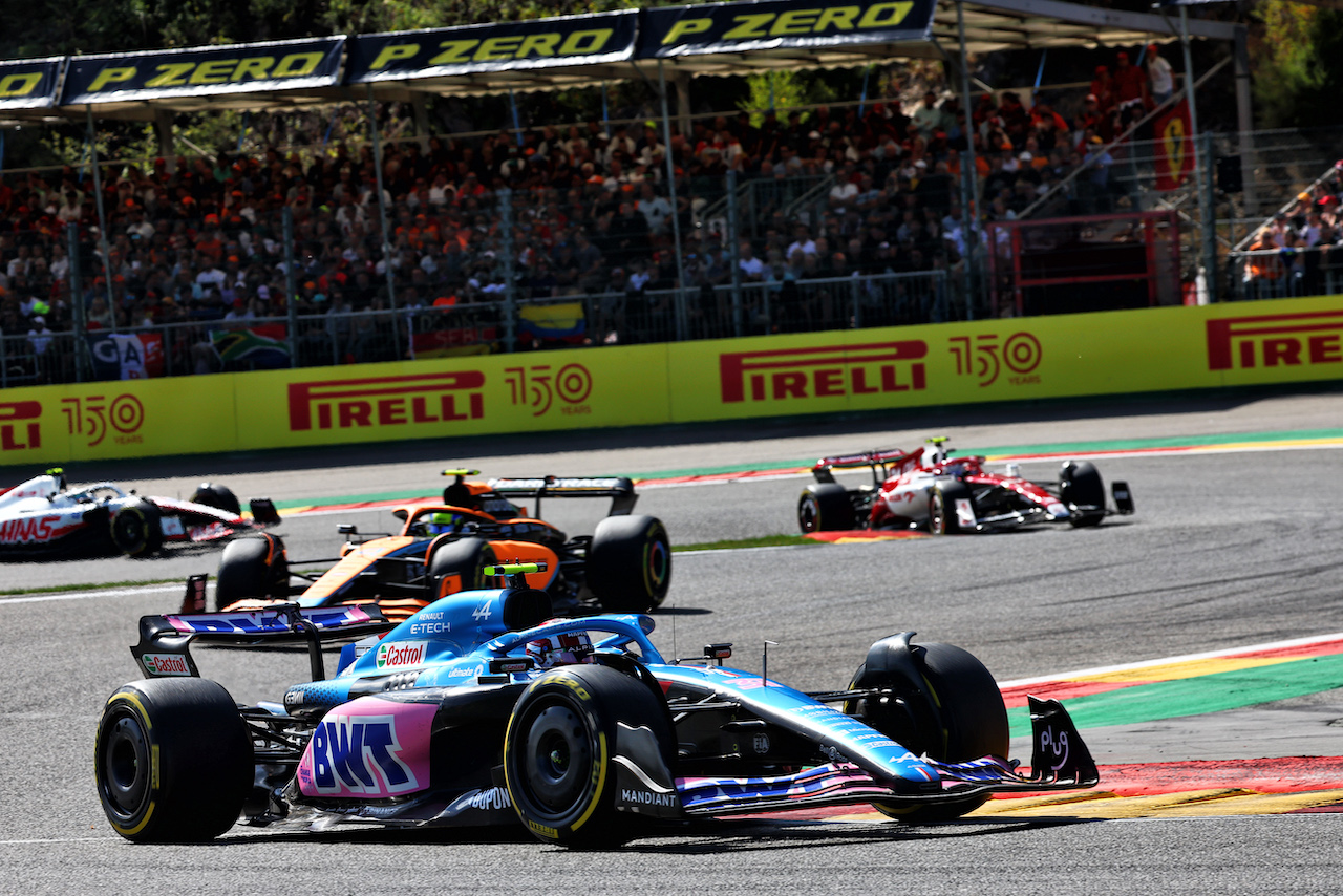 GP BELGIO, Esteban Ocon (FRA) Alpine F1 Team A522.
28.08.2022. Formula 1 World Championship, Rd 14, Belgian Grand Prix, Spa Francorchamps, Belgium, Gara Day.
- www.xpbimages.com, EMail: requests@xpbimages.com © Copyright: Batchelor / XPB Images