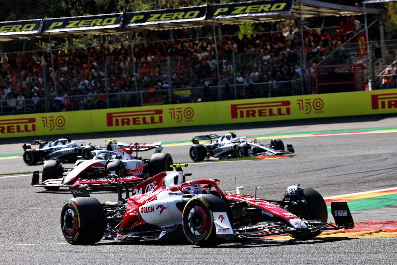 GP BELGIO, Guanyu Zhou (CHN) Alfa Romeo F1 Team C42.
28.08.2022. Formula 1 World Championship, Rd 14, Belgian Grand Prix, Spa Francorchamps, Belgium, Gara Day.
- www.xpbimages.com, EMail: requests@xpbimages.com © Copyright: Batchelor / XPB Images