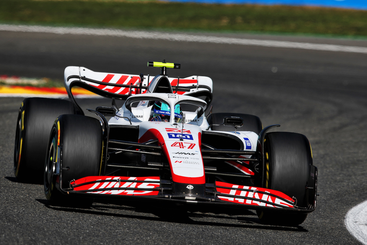 GP BELGIO, Mick Schumacher (GER) Haas VF-22.
28.08.2022. Formula 1 World Championship, Rd 14, Belgian Grand Prix, Spa Francorchamps, Belgium, Gara Day.
 - www.xpbimages.com, EMail: requests@xpbimages.com © Copyright: Coates / XPB Images