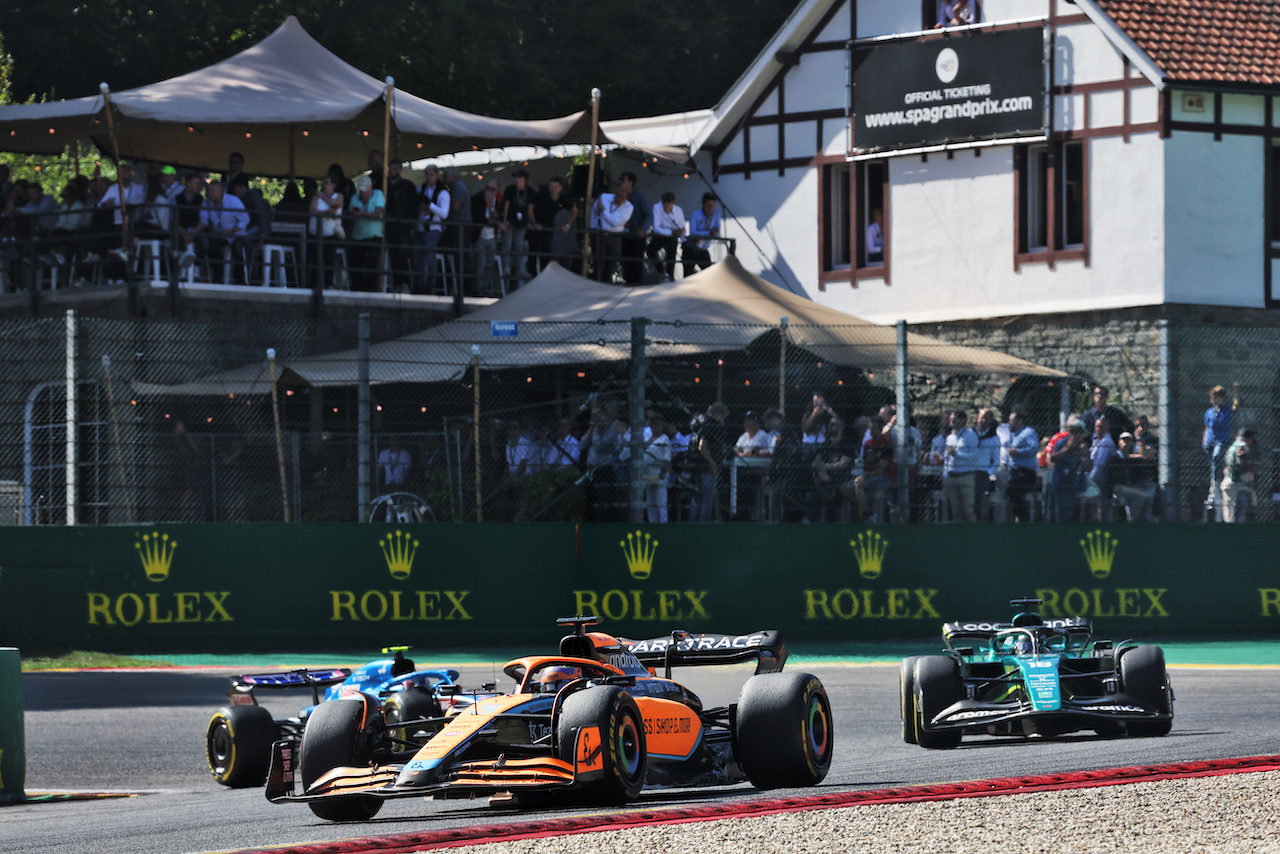 GP BELGIO, Daniel Ricciardo (AUS) McLaren MCL36.
28.08.2022. Formula 1 World Championship, Rd 14, Belgian Grand Prix, Spa Francorchamps, Belgium, Gara Day.
- www.xpbimages.com, EMail: requests@xpbimages.com © Copyright: Bearne / XPB Images