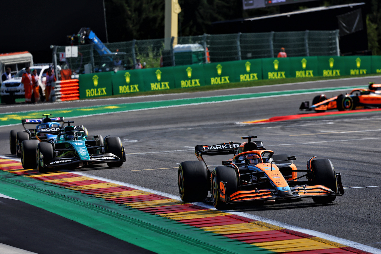 GP BELGIO, Daniel Ricciardo (AUS) McLaren MCL36.
28.08.2022. Formula 1 World Championship, Rd 14, Belgian Grand Prix, Spa Francorchamps, Belgium, Gara Day.
- www.xpbimages.com, EMail: requests@xpbimages.com © Copyright: Batchelor / XPB Images