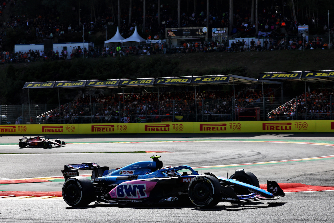 GP BELGIO, Esteban Ocon (FRA) Alpine F1 Team A522.
28.08.2022. Formula 1 World Championship, Rd 14, Belgian Grand Prix, Spa Francorchamps, Belgium, Gara Day.
- www.xpbimages.com, EMail: requests@xpbimages.com © Copyright: Batchelor / XPB Images