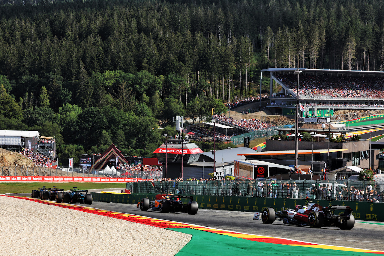 GP BELGIO, Guanyu Zhou (CHN) Alfa Romeo F1 Team C42.
28.08.2022. Formula 1 World Championship, Rd 14, Belgian Grand Prix, Spa Francorchamps, Belgium, Gara Day.
- www.xpbimages.com, EMail: requests@xpbimages.com © Copyright: Bearne / XPB Images