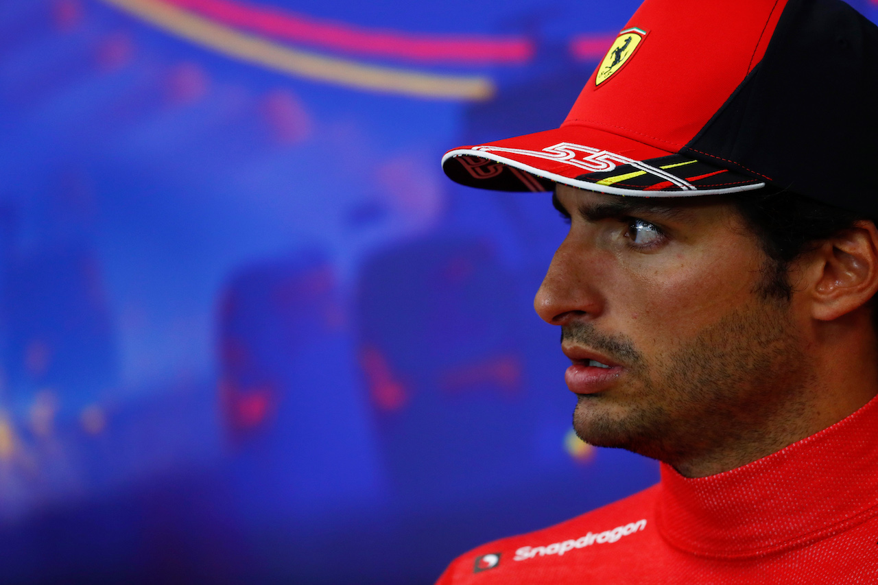GP BELGIO, Carlos Sainz Jr (ESP) Ferrari in the post race FIA Press Conference.
28.08.2022. Formula 1 World Championship, Rd 14, Belgian Grand Prix, Spa Francorchamps, Belgium, Gara Day.
- www.xpbimages.com, EMail: requests@xpbimages.com © Copyright: XPB Images