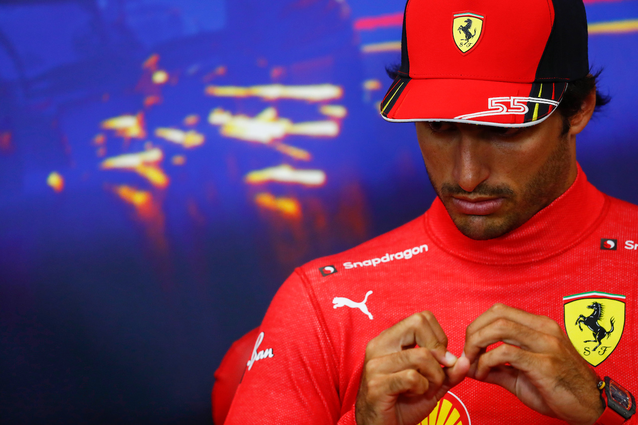 GP BELGIO, Carlos Sainz Jr (ESP) Ferrari in the post race FIA Press Conference.
28.08.2022. Formula 1 World Championship, Rd 14, Belgian Grand Prix, Spa Francorchamps, Belgium, Gara Day.
- www.xpbimages.com, EMail: requests@xpbimages.com © Copyright: XPB Images