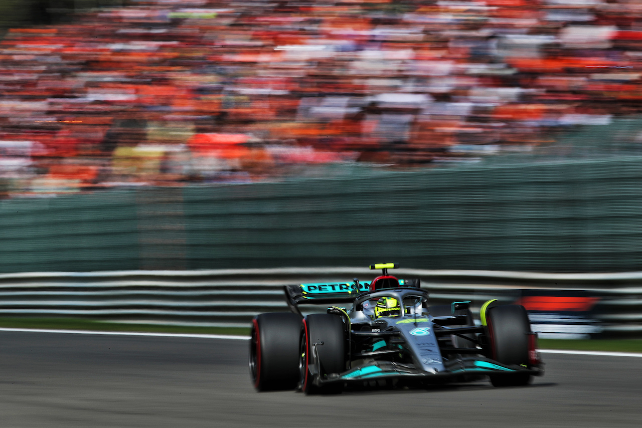 GP BELGIO, Lewis Hamilton (GBR) Mercedes AMG F1 W13.
28.08.2022. Formula 1 World Championship, Rd 14, Belgian Grand Prix, Spa Francorchamps, Belgium, Gara Day.
 - www.xpbimages.com, EMail: requests@xpbimages.com © Copyright: Coates / XPB Images