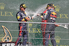 GP BELGIO, (L to R): Sergio Perez (MEX) Red Bull Racing celebrates with vincitore e team mate Max Verstappen (NLD) Red Bull Racing on the podium.
28.08.2022. Formula 1 World Championship, Rd 14, Belgian Grand Prix, Spa Francorchamps, Belgium, Gara Day.
- www.xpbimages.com, EMail: requests@xpbimages.com © Copyright: Bearne / XPB Images