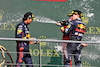 GP BELGIO, (L to R): Sergio Perez (MEX) Red Bull Racing celebrates with vincitore e team mate Max Verstappen (NLD) Red Bull Racing on the podium.
28.08.2022. Formula 1 World Championship, Rd 14, Belgian Grand Prix, Spa Francorchamps, Belgium, Gara Day.
- www.xpbimages.com, EMail: requests@xpbimages.com © Copyright: Bearne / XPB Images