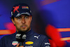 GP BELGIO, Sergio Perez (MEX) Red Bull Racing in the post race FIA Press Conference.
28.08.2022. Formula 1 World Championship, Rd 14, Belgian Grand Prix, Spa Francorchamps, Belgium, Gara Day.
- www.xpbimages.com, EMail: requests@xpbimages.com © Copyright: XPB Images